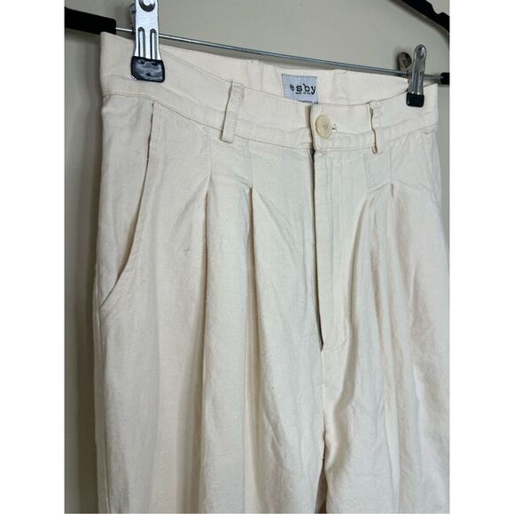 Esby Emma Trousers in Natural Slub - Picture 6 of 8